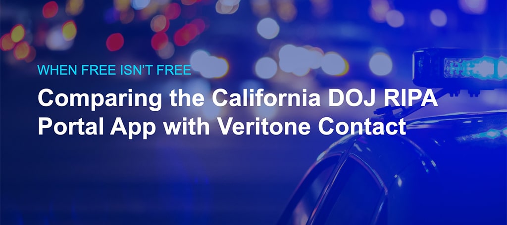 Veritone Contact Efficiency Over DOJ RIPA Portal App - Veritone